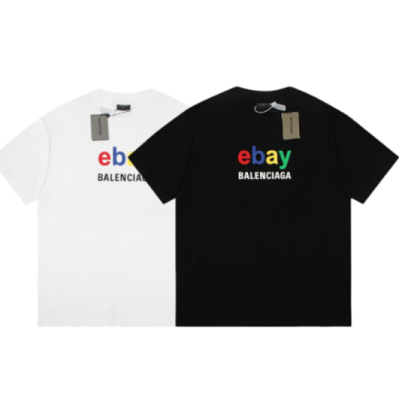 Balenciaga eBay collaboration printed short-sleeved shirt